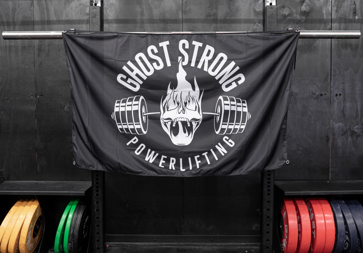 Ghost Strong Powerlifting Flag