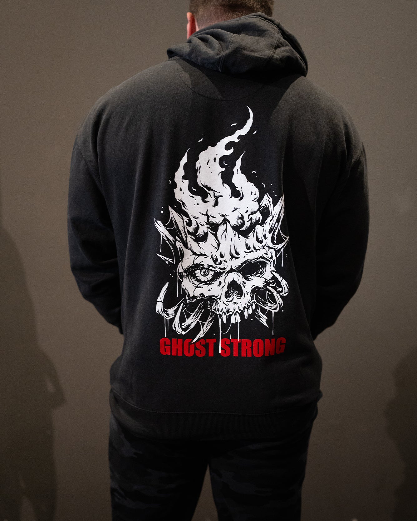 Ghost Dark Skull Collage Hoodie