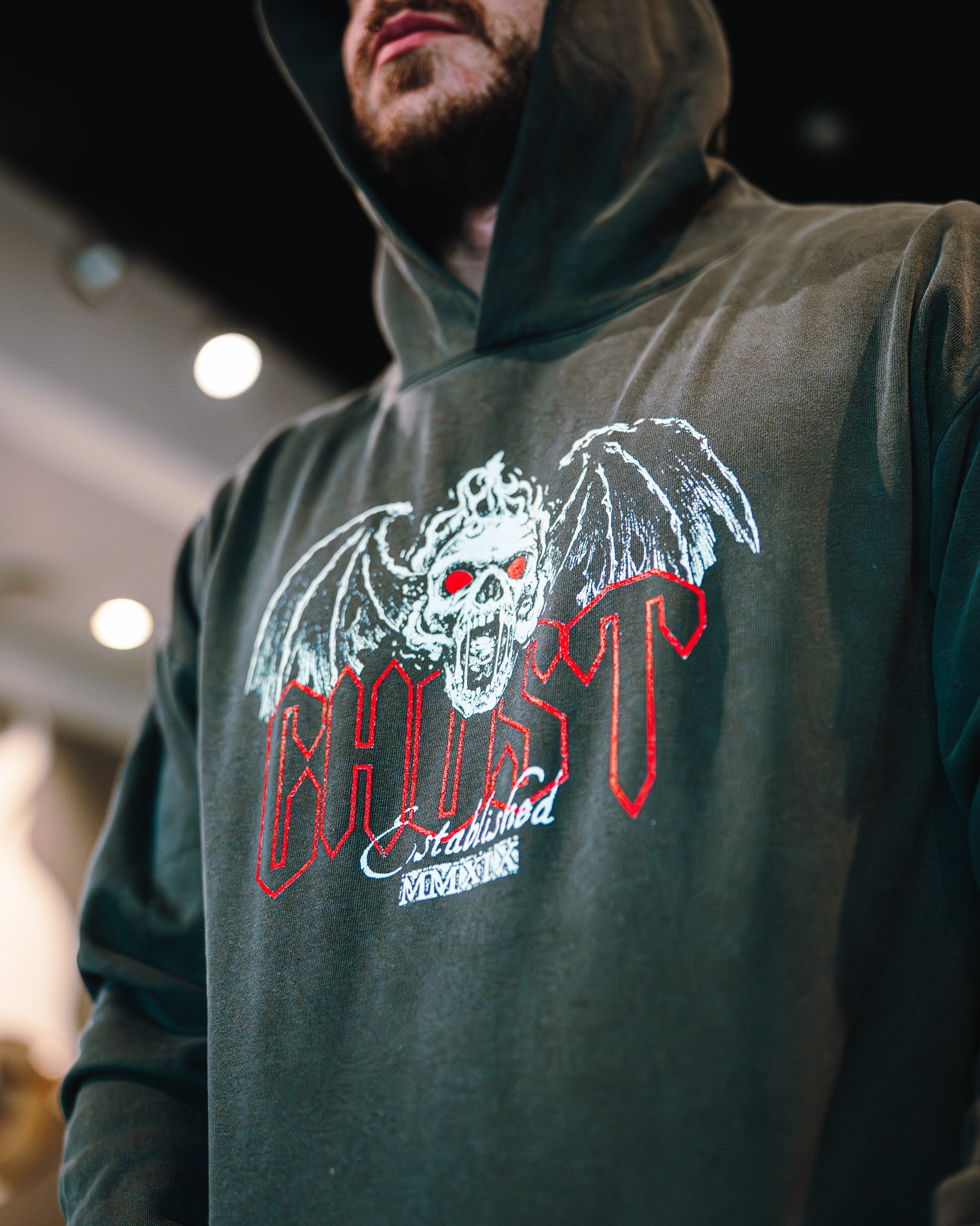 Ghost Bat Skull Hoodie