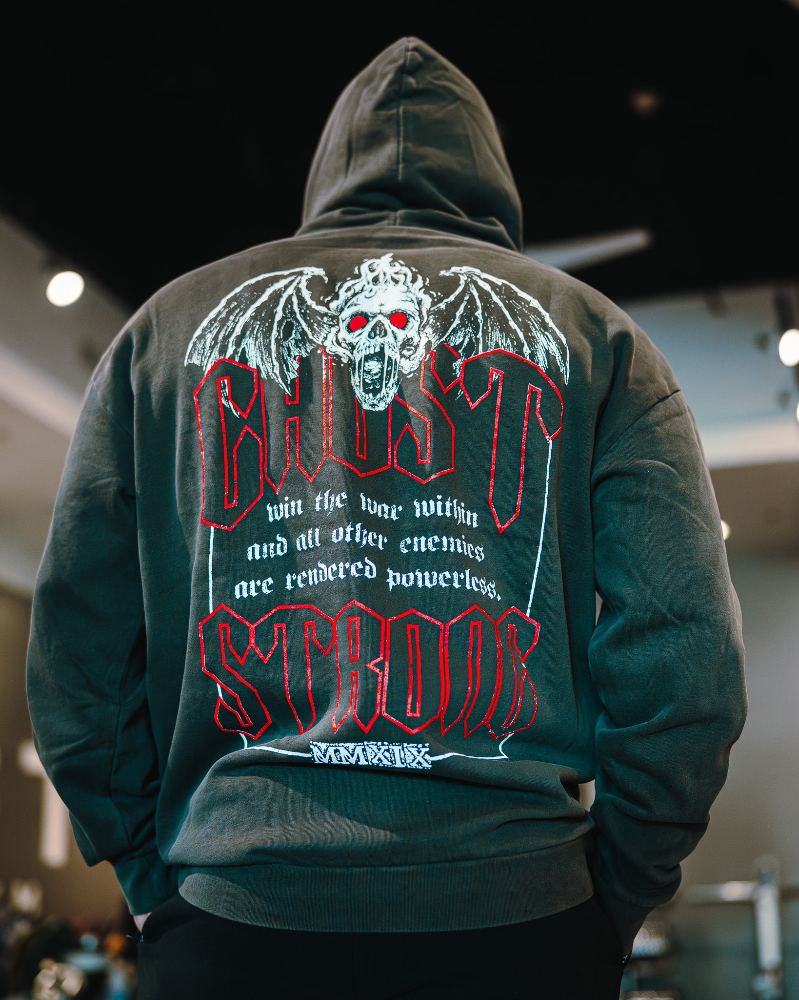 Ghost Bat Skull Hoodie