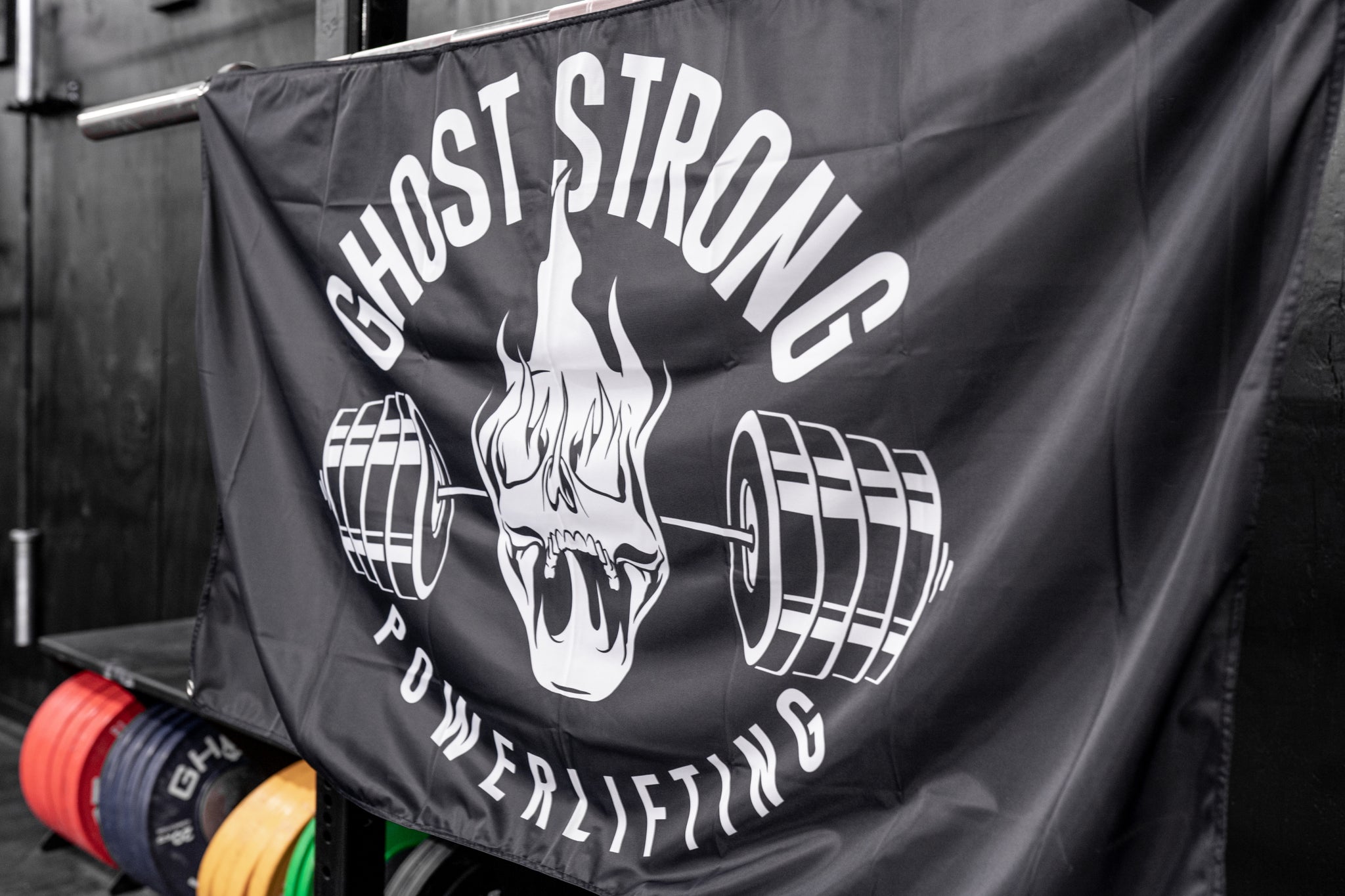 Ghost Strong Powerlifting Flag