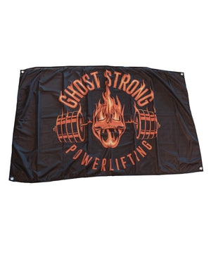 Ghost Strong Fire Powerlifting Flag
