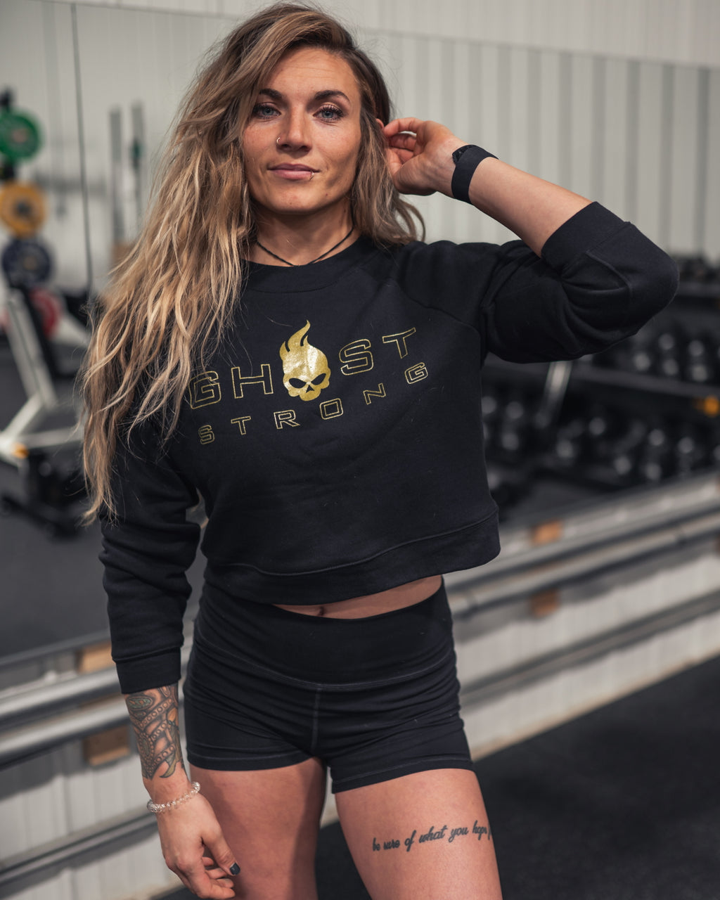 Ghost Strong Gold Edition Cropped Pullover